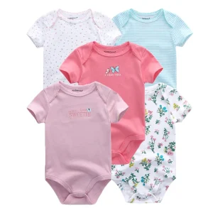 Kiddiezoom 5-piece boy and girl jumpsuit 100% pure cotton
