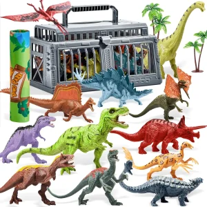 19 PCS Realistic Dinosaur Figures  with Play Mat