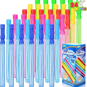 24 Pack Large Bubble Wands for Kids Outdoor Play