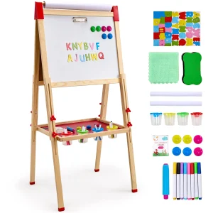 Children Magnetic Drawing Board Wooden Double