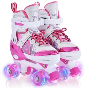 Roller Skates for Girls Boys for Kids 4 Size Adjustable