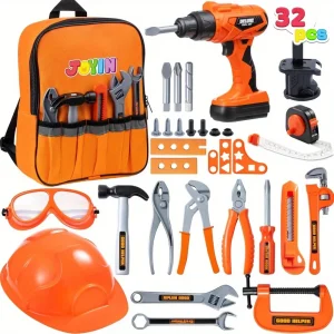 32PCS Kids Tool Set Pretend Play Toddler Tool Toys