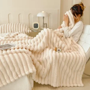 Luxurious Super Soft Faux Rabbit Fur Blanket