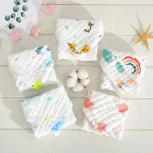 5 PCS Lot Muslin 6 Layers Cotton Soft Baby Towels